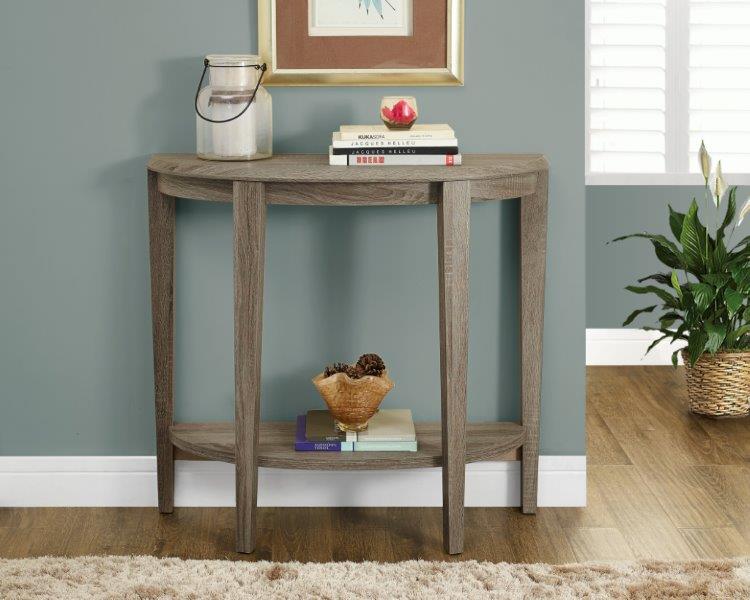 Dark Taupe Console Table Lease To Own, Half Moon Console Table Canada